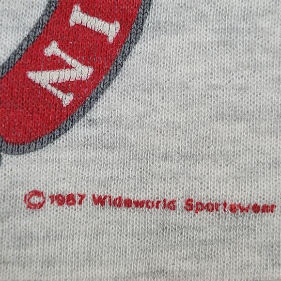 Vintage 1987 JERZEES Cropped Sweatshirt Womens L 21x14 Gray - Picture 13 of 14